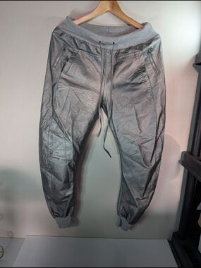 SUZY D London Silver Ultimate Jogger – Coated Harem Pants – Made in Italy